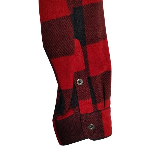 George Mens 3XL Red and Black Buffalo Plaid Long Sleeve Button-Up Shirt - Picture 11 of 11